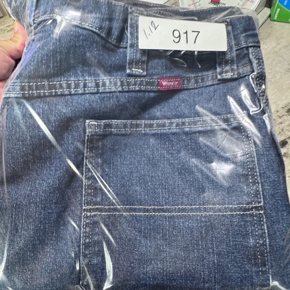 Wrangler Carpenter Jeans Mens 36x34 Denim Y2K Blue Workwear Utility